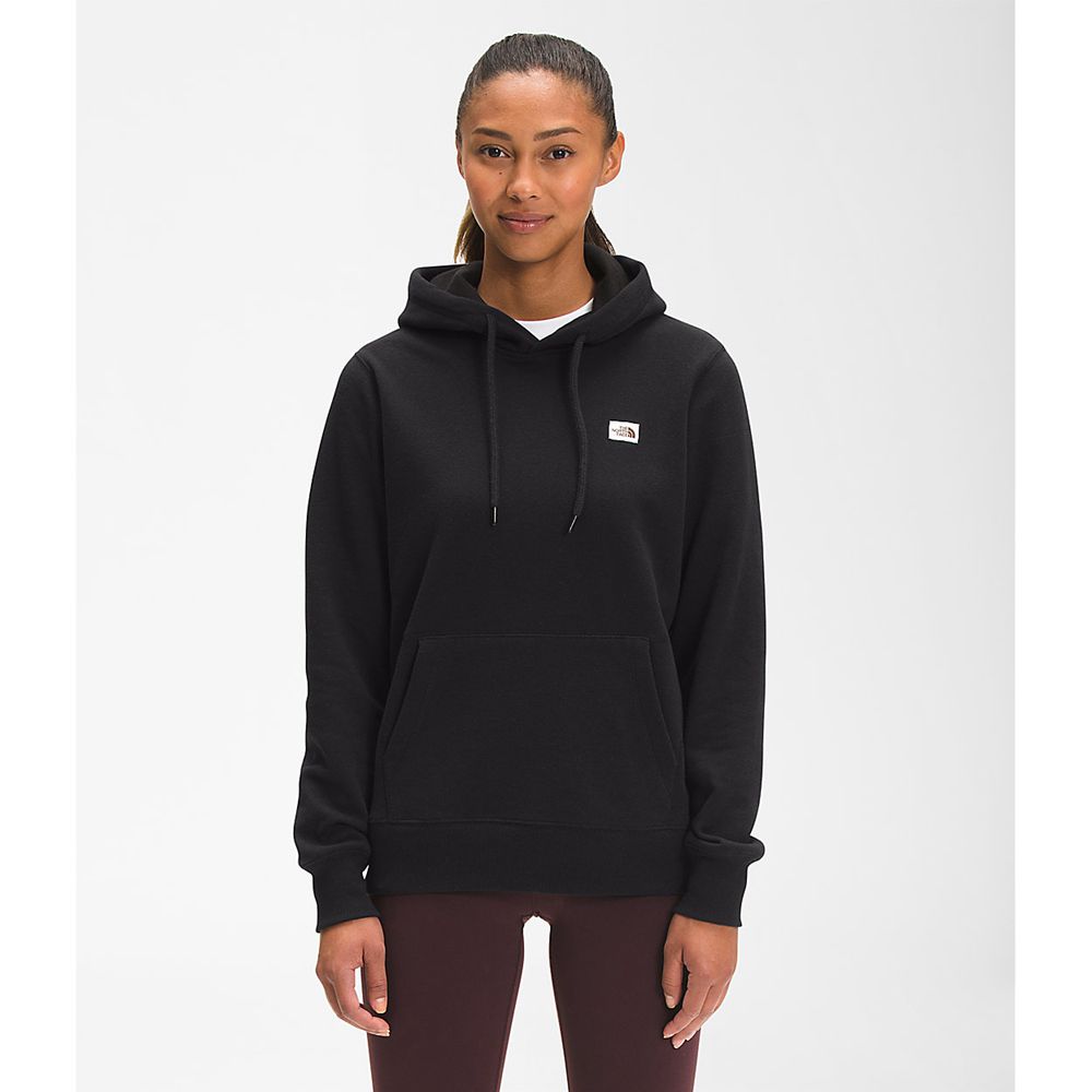 The North Face Hoodie Womens Australia - The North Face Heritage Patch Pullover Black (VPY-928370)